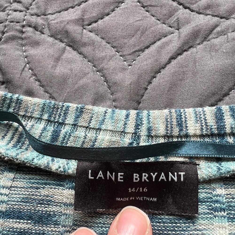 Lane Bryant Blue Multi-Tone Cardigan size 14/16 - Picture 2 of 4